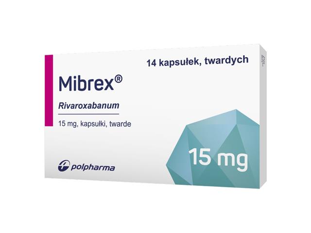 Mibrex interakcje ulotka kapsułki twarde 15 mg 14 kaps.