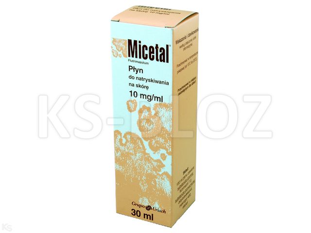 Micetal interakcje ulotka aerozol na skórę, roztwór 10 mg/ml 30 ml