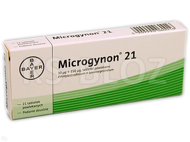 Microgynon 21 interakcje ulotka tabletki powlekane 30mcg+150mcg 21 tabl.