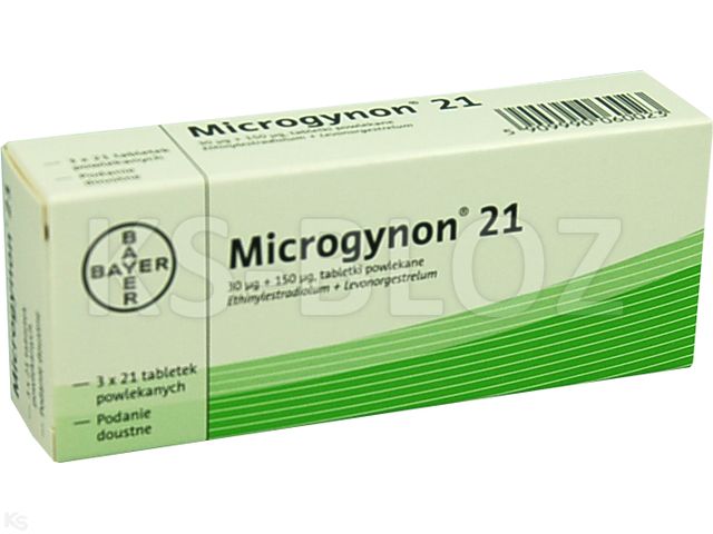 Microgynon 21 interakcje ulotka tabletki powlekane 30mcg+150mcg 