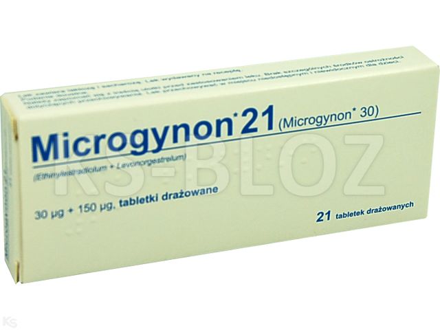 Microgynon 21 interakcje ulotka tabletki powlekane 30mcg+150mcg 21 tabl. | blist.