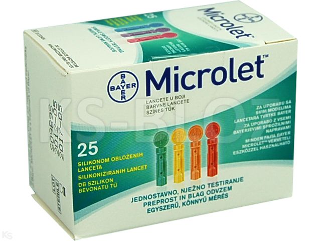 Microlet Lancety kolorowe interakcje ulotka   200 szt.