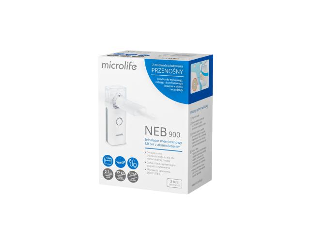 Microlife Neb 900 Mesh Inhalator membranowy z akumulatorem interakcje ulotka inhalator - 1 szt.