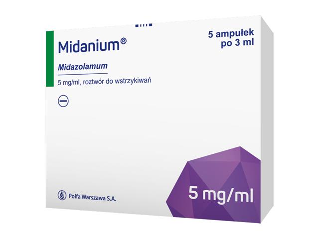 Midanium interakcje ulotka roztwór do wstrzykiwań 5 mg/ml 5 amp. po 3 ml