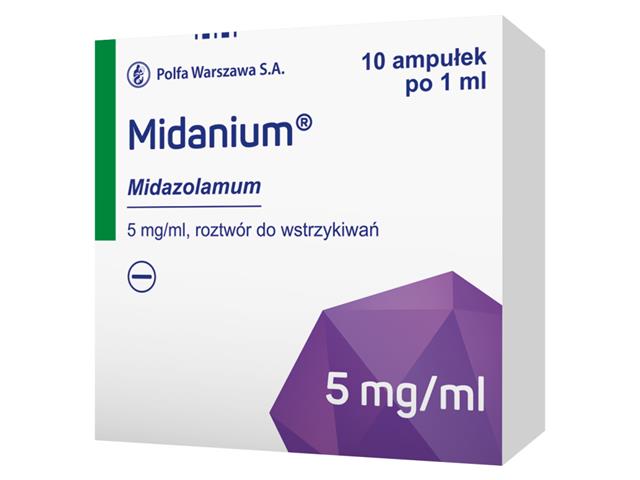 Midanium interakcje ulotka roztwór do wstrzykiwań 5 mg/ml 10 amp. po 1 ml