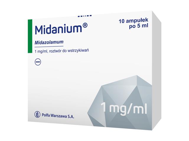 Midanium interakcje ulotka roztwór do wstrzykiwań 1 mg/ml 10 amp. po 5 ml