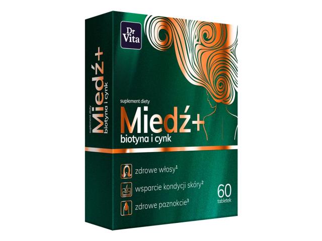 Miedź+ Biotyna I Cynk interakcje ulotka tabletki - 60 tabl.