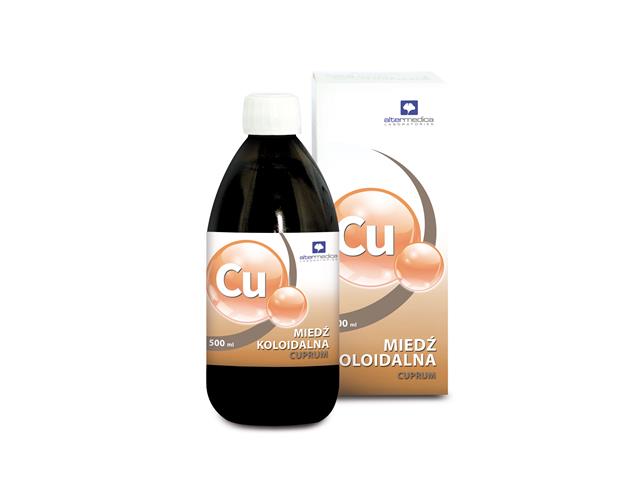 MIEDŹ KOLOIDALNA Tonik Cuprum interakcje ulotka tonik - 500 ml