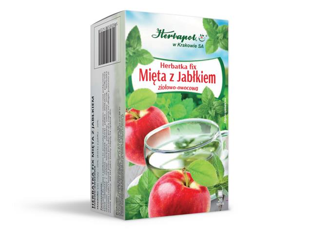 Mięta Z Jabłkiem Fix Herbatka ziołowo-owocowa interakcje ulotka herbata  20 sasz. po 2 g