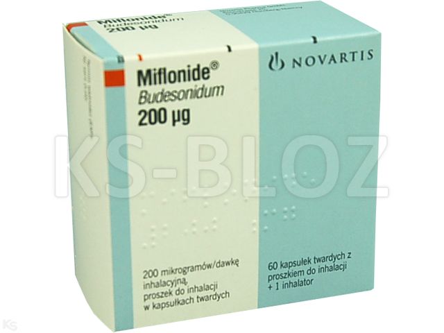 Miflonide Breezhaler (Miflonide) interakcje ulotka proszek do inhalacji w kapsułkach twardych 0,2 mg/daw. 60 kaps.