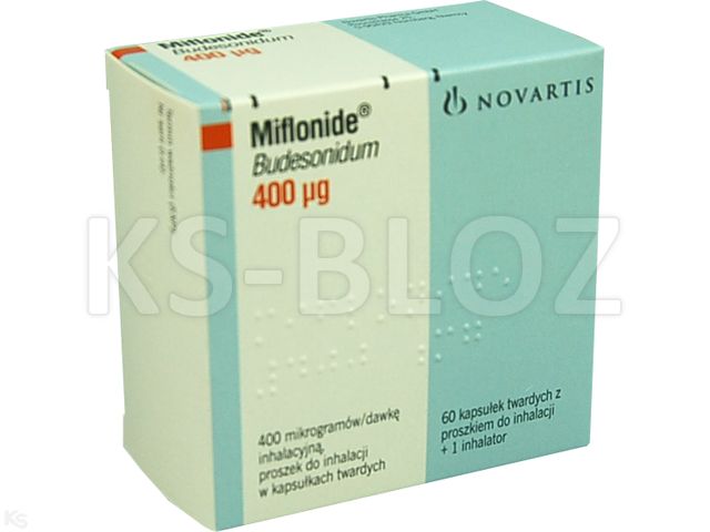 Miflonide Breezhaler (Miflonide) interakcje ulotka proszek do inhalacji w kapsułkach twardych 0,4 mg/daw. 60 kaps.