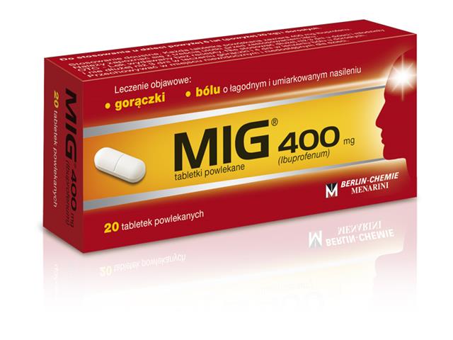 Mig interakcje ulotka tabletki powlekane 400 mg 20 tabl. (2 blist. po 10 tabl.)