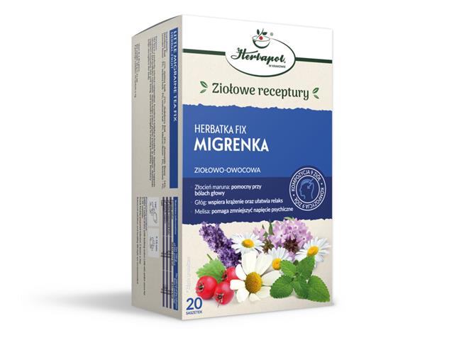 Migrenka Fix Herbatka owocowo-ziołowa interakcje ulotka herbata 2 g 20 sasz.