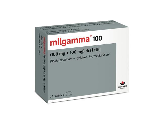Milgamma 100 interakcje ulotka drażetki 100mg+100mg 30 draż.