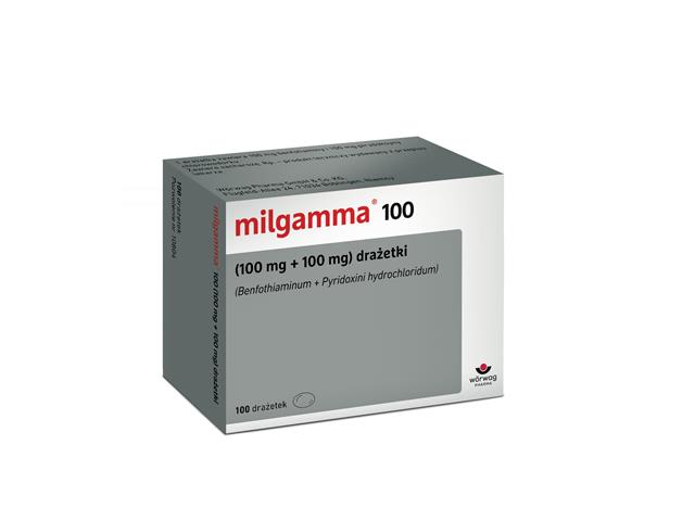 Milgamma 100 interakcje ulotka drażetki 100mg+100mg 100 draż.