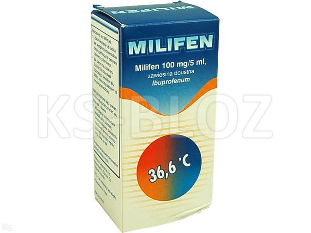 Milifen interakcje ulotka zawiesina doustna 100 mg/5ml 100 ml | butelka