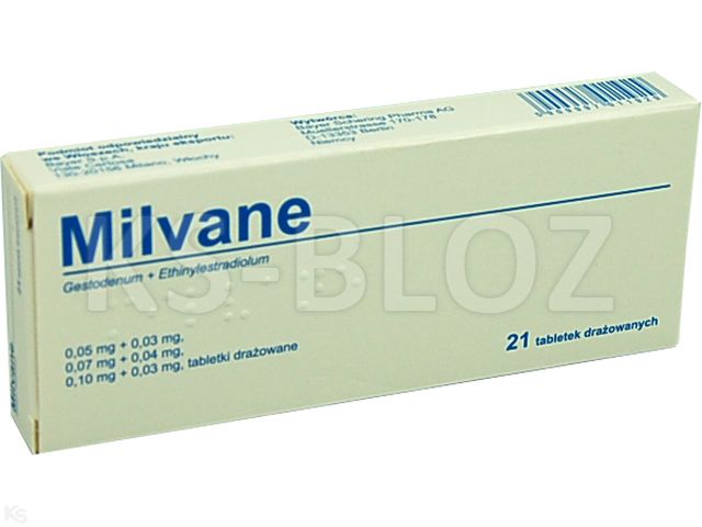 Milvane interakcje ulotka tabletki powlekane 50mcg+30mcg+70mcg+40mcg+100mcg+30mcg 21 tabl. | 3 blist.po 7 szt.