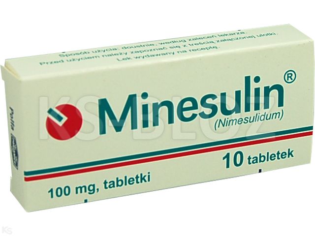 Minesulin interakcje ulotka tabletki 100 mg 10 tabl. | blister