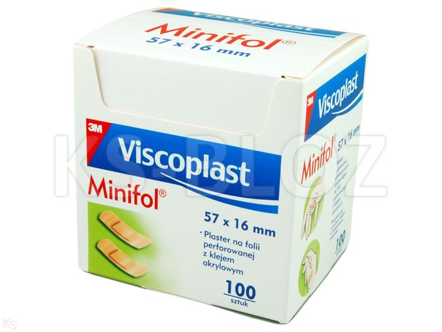 Minifol Plaster 57 x 16 mm interakcje ulotka plaster  100 szt.