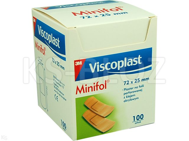 Minifol Plaster 72 x 25 mm interakcje ulotka   100 szt.