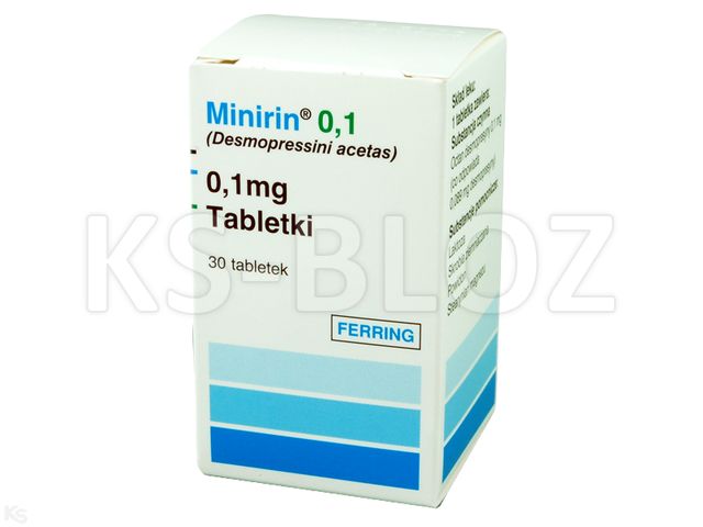 Minirin 0,1 interakcje ulotka tabletki 100 mcg 30 tabl.