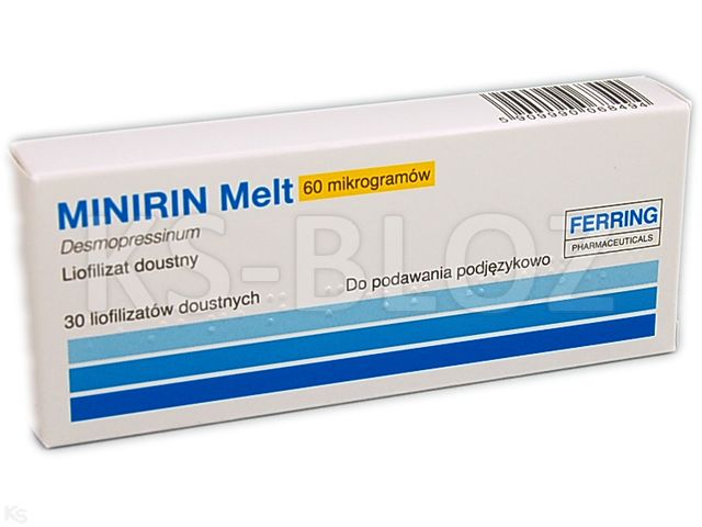 Minirin Melt interakcje ulotka liofilizat doustny 60 mcg 30 szt.