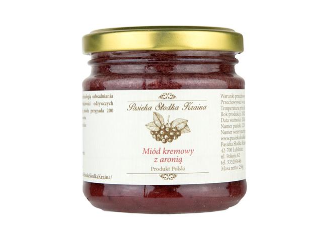 Miód kremowy z aronią Pasieka Słodka Kraina interakcje ulotka miód - 250 g
