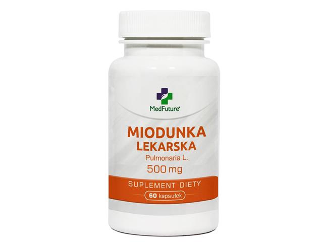 Miodunka Lekarska Pulmonaria L. 500 mg interakcje ulotka kapsułki  60 kaps.