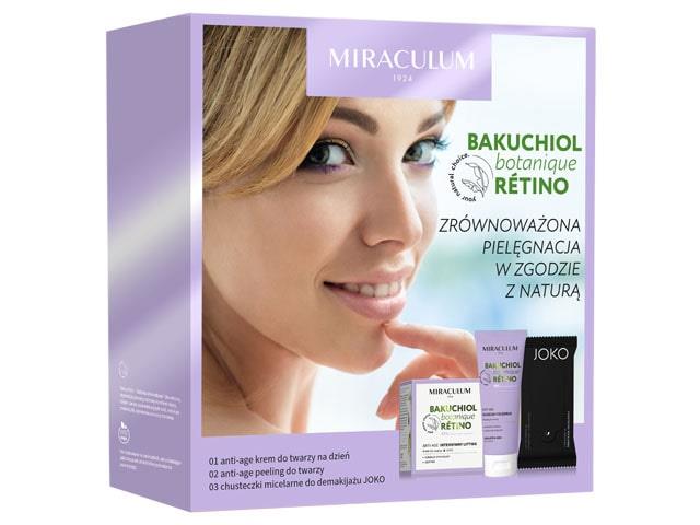 MIRACULUM BAKUCHIOL Zestaw (krem dzień+peeling+Joko chust.micelarne) interakcje ulotka zestaw  50 ml | + 100 ml + 15 szt.