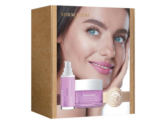 MIRACULUM PRO-SKIN COLLAGEN Zestaw Upominkowy Krem do twarzy na dzień + Krem pod oczy interakcje ulotka zestaw  50 ml