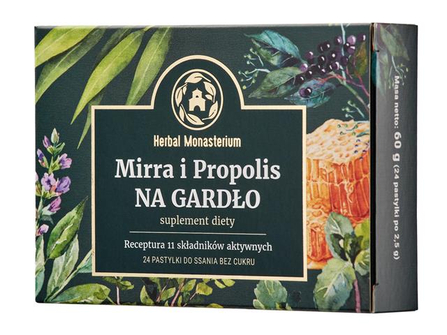 Mirra I Propolis Na Gardło bez cukru interakcje ulotka pastylki do ssania  24 pastyl. (2 blist. po 12 pastyl.)