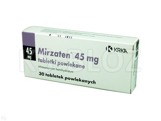 Mirzaten interakcje ulotka tabletki powlekane 45 mg 30 tabl.