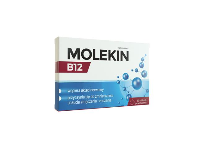 Molekin B12 interakcje ulotka tabletki powlekane  60 tabl.