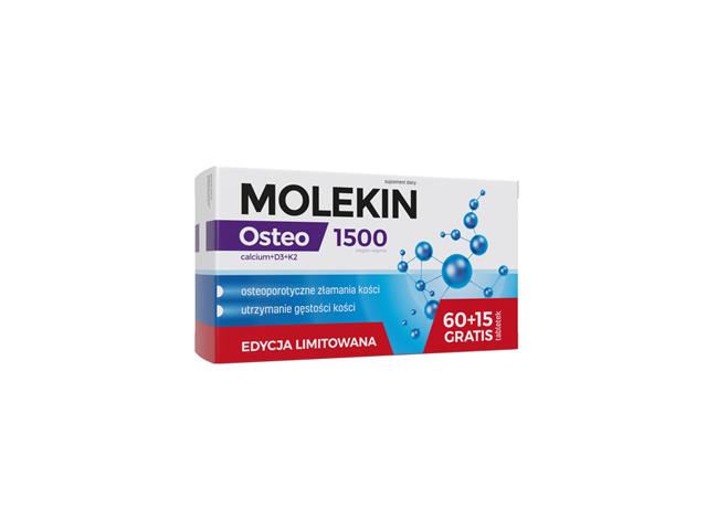 Molekin Osteo interakcje ulotka tabletki  75 tabl.