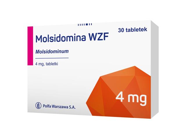 Molsidomina WZF interakcje ulotka tabletki 4 mg 30 tabl. | blister