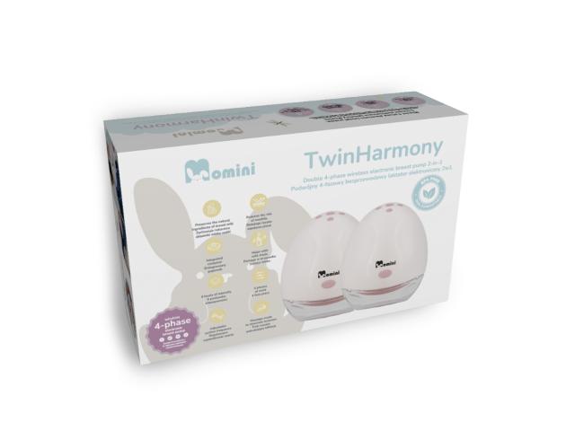 Momini Twinharmony Laktator elektroniczny podwójny bezprzewodowy czterofazowy 2w1 XB-8791 interakcje ulotka laktator - 1 szt.