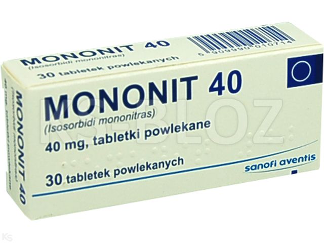 Mononit 40 interakcje ulotka tabletki powlekane 40 mg 