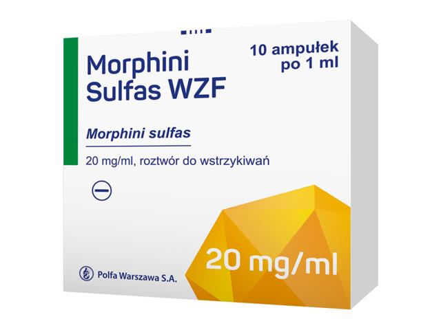 Morphini Sulfas WZF interakcje ulotka roztwór do wstrzykiwań 20 mg/ml 10 amp. po 1 ml