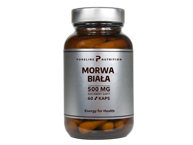 Morwa biała 500 mg Pureline Nutrition interakcje ulotka kapsułki - 60 kaps.