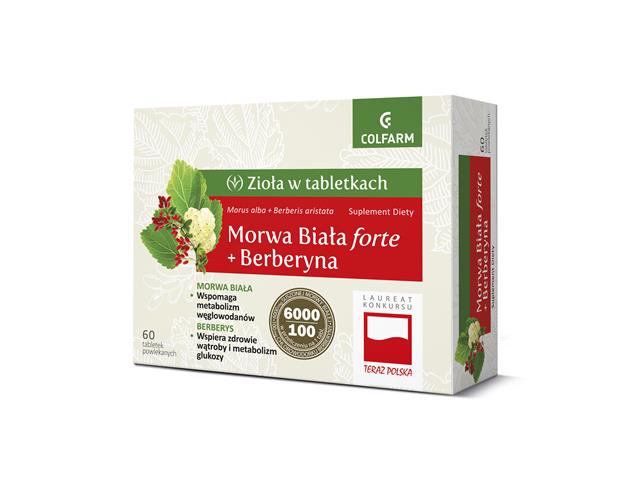 Morwa Biała Forte + Berberyna interakcje ulotka tabletki  60 tabl.