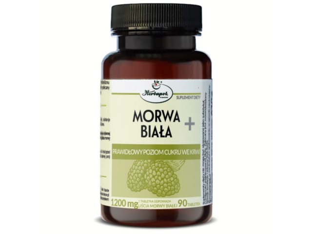 Morwa Biała + interakcje ulotka tabletki  90 tabl.
