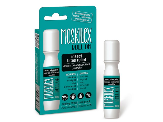 Moskilex Sztyft kojący po ukąszeniu owadów interakcje ulotka roll-on - 15 ml