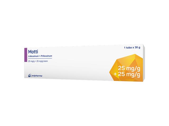 Motti interakcje ulotka krem (25mg+25mg)/g 1 tub. po 30 g