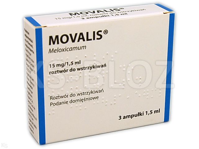Movalis interakcje ulotka roztwór do wstrzykiwań 10 mg/ml 3 amp. po 1,5 ml