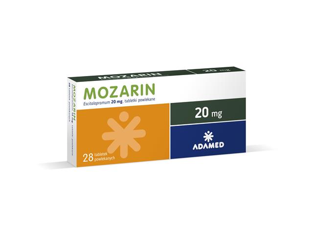 Mozarin interakcje ulotka tabletki powlekane 20 mg 28 tabl. | 2 blist.po 14 szt.