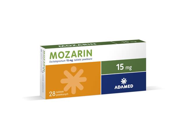 Mozarin interakcje ulotka tabletki powlekane 15 mg 28 tabl. | 2 blist.po 14 szt.