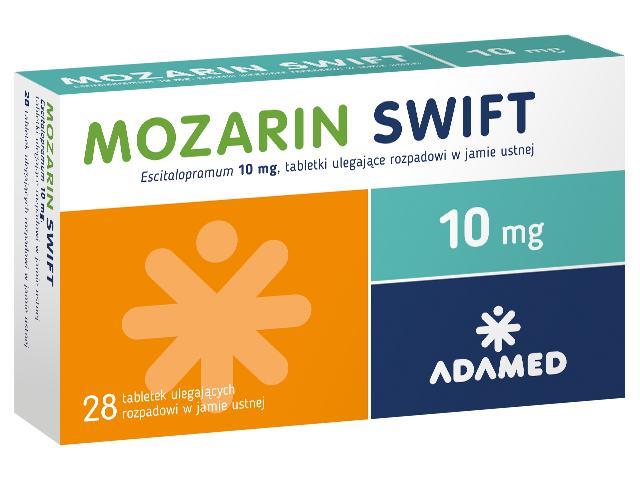 Mozarin Swift interakcje ulotka tabletki ulegające rozpadowi w jamie ustnej 10 mg 28 tabl.