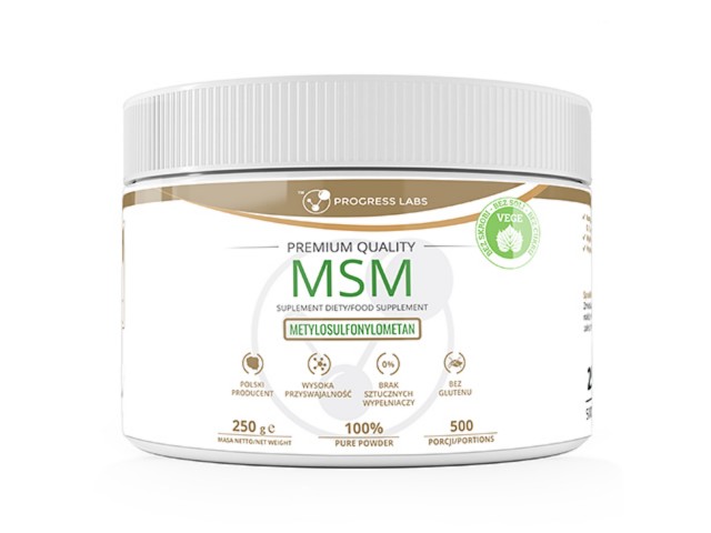 MSM Metylosulfonylometan interakcje ulotka proszek - 250 g