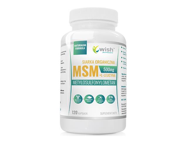 MSM Siarka Organiczna 500mg Metylosulfonylometan interakcje ulotka kapsułki - 120 kaps.