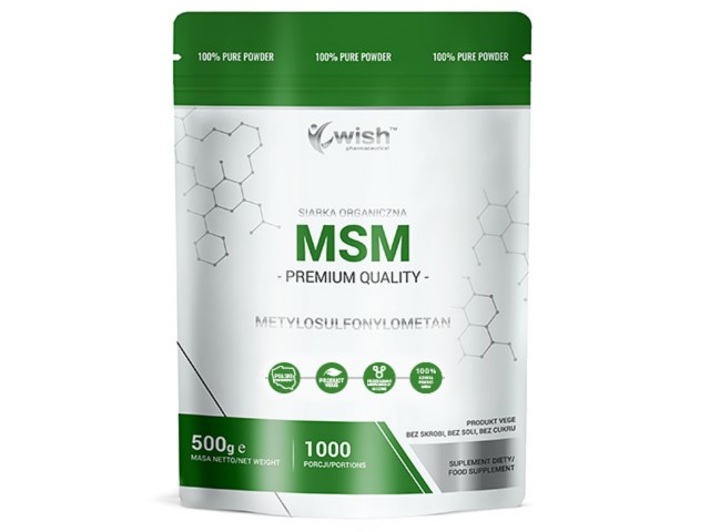 MSM Siarka Organiczna interakcje ulotka proszek - 500 g